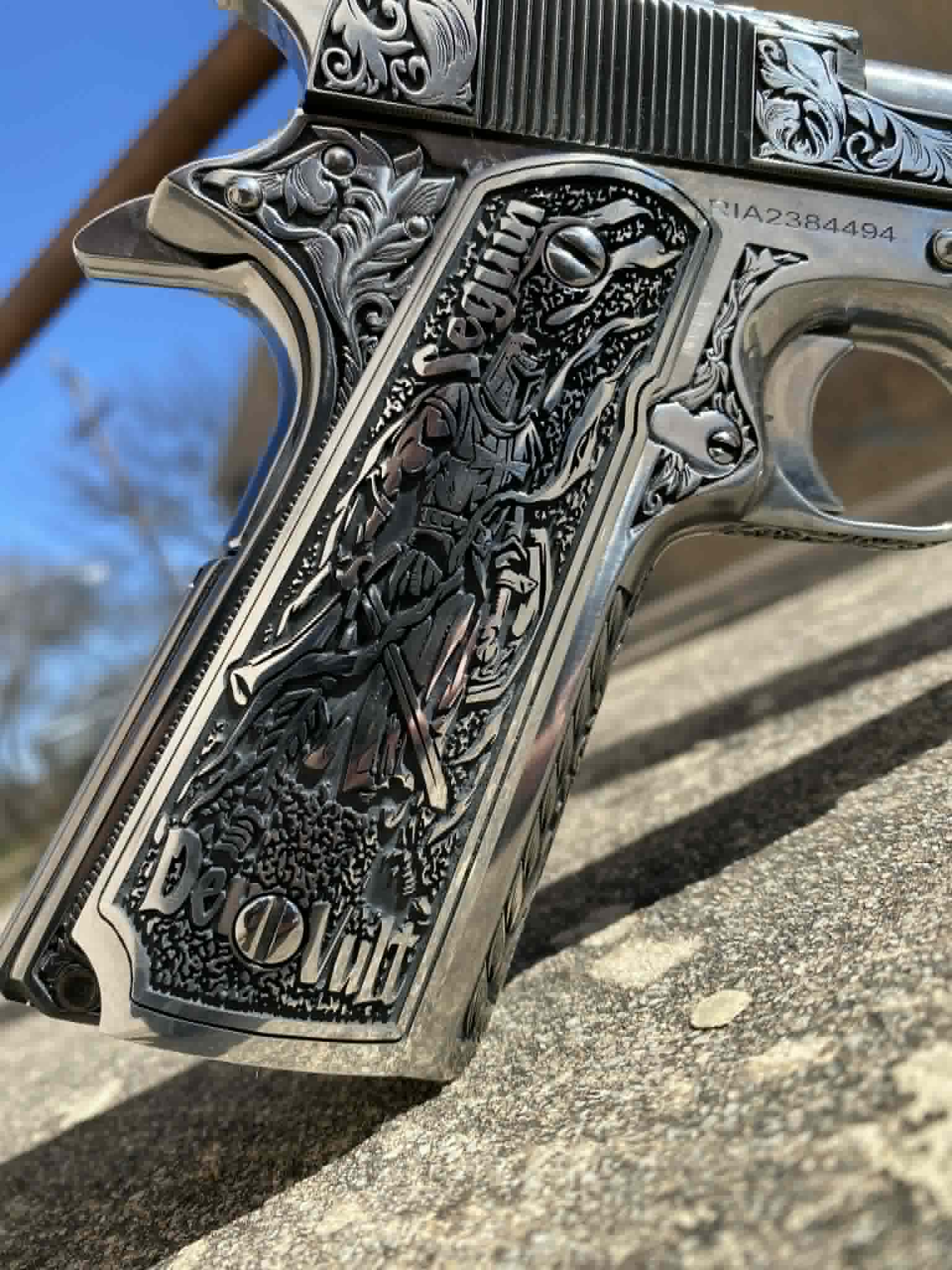 Finished fiber engraving work